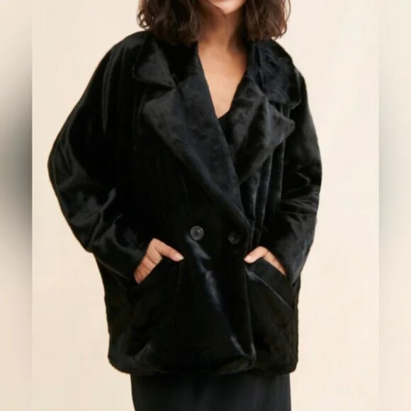 Free People Flawless Shaped Black Jacket size L - Picture 1 of 8